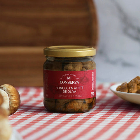 Hongos (boletus) en aceite de oliva de Mi Conserva