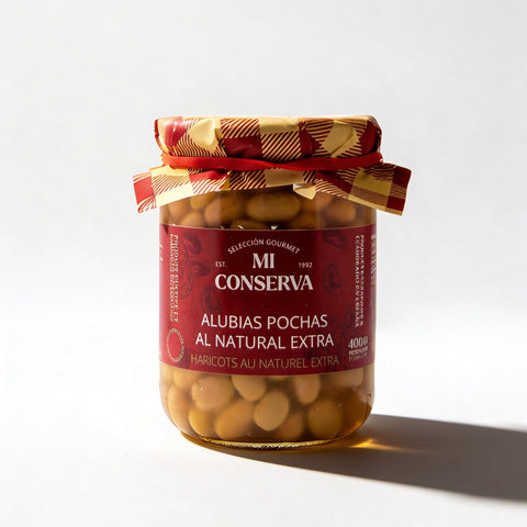 Tarro de pochas de Navarra al natural de Mi Conserva