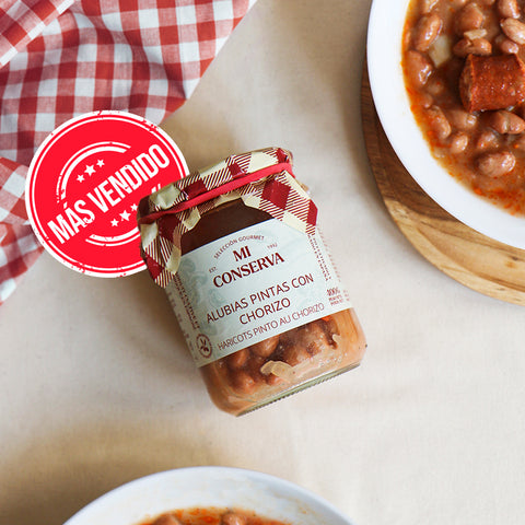 Alubias pintas con chorizo