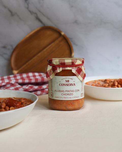 Alubias pintas con chorizo