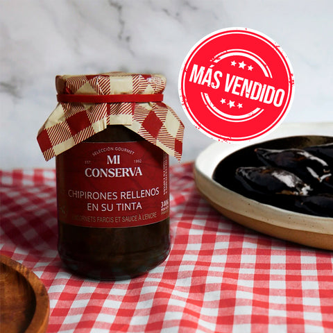 Chipirones rellenos en su tinta