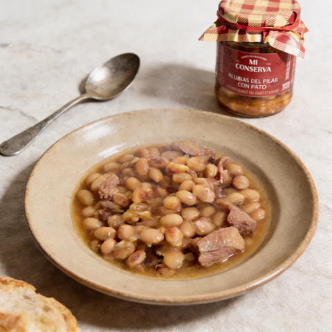 Alubias del pilar con pato