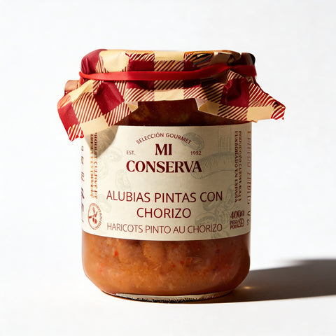 Alubias pintas con chorizo