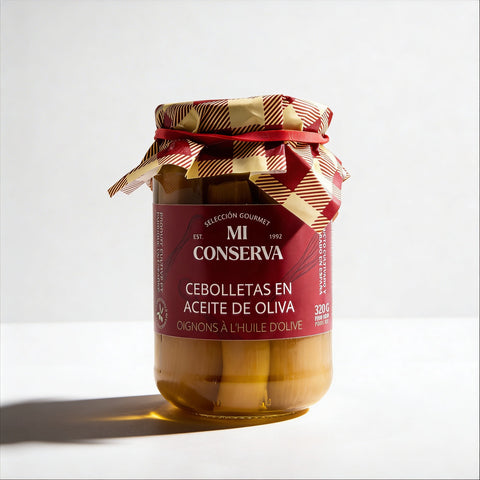 Cebolletas en aceite de oliva