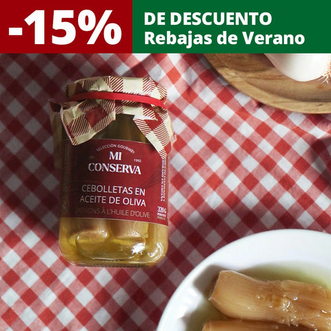 Cebolletas en aceite de oliva