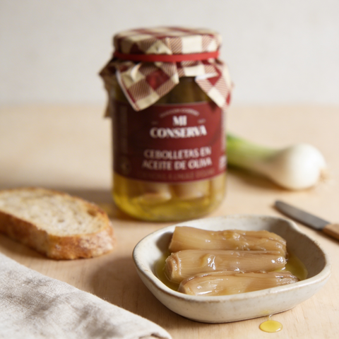Cebolletas en aceite de oliva