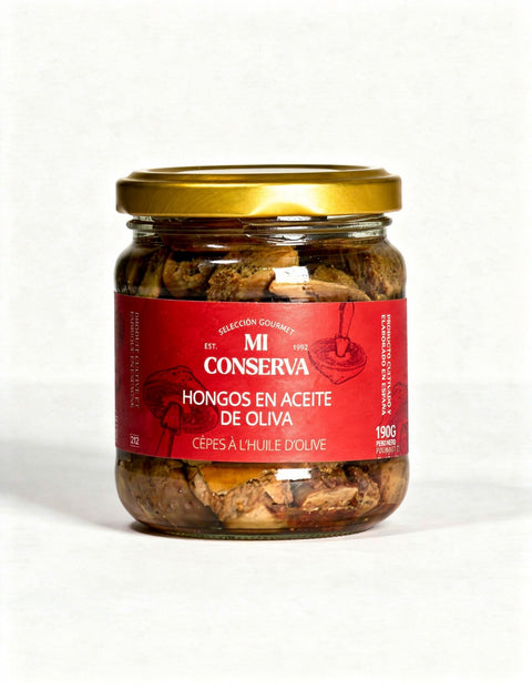 Hongos en aceite de oliva