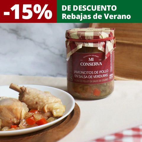 Jamoncitos de pollo en salsa de verduras