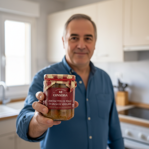 Jamoncitos de pollo en salsa de verduras